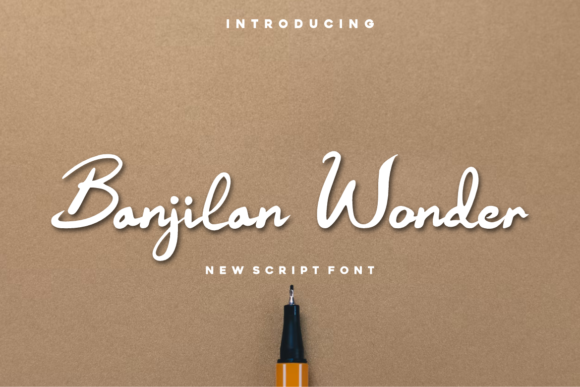 Banjilan Wonder: An Elegant Script Font for Editorial Identity