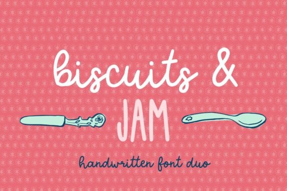 Biscuits Jam Font Duo for Handmade Labels, Printables, and Product Design