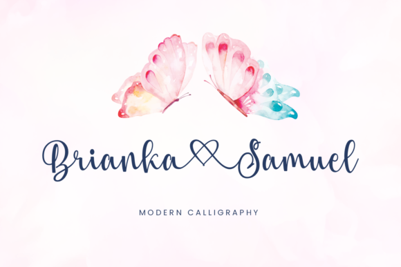Brianka Samuel Font for Crafters: A Handwritten Script with Romantic Appeal