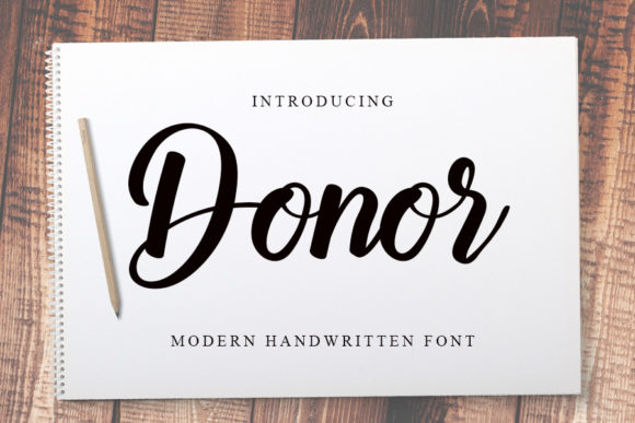 Donor Font: A Delicate Handwritten Typeface for Campaign Visuals