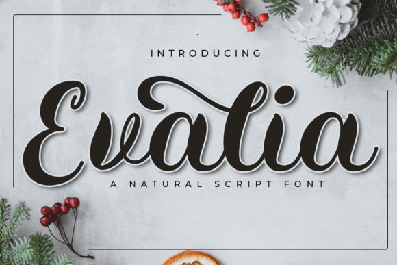 Evalia: A Handwritten Font for Handmade Product Labels