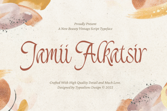 Jamii Alkatsir: A Handwritten Font with Middle Eastern Charm for Branding