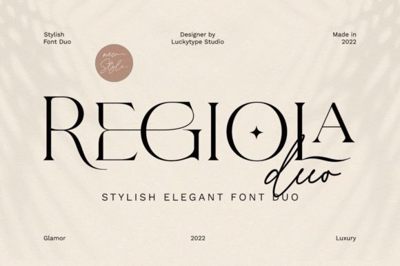 Regiola Font Duo for Handmade Labels, Cards, and Shop Branding