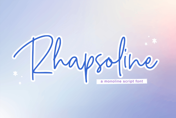 Rhapsoline: A Monoline Script Font for Modern Branding