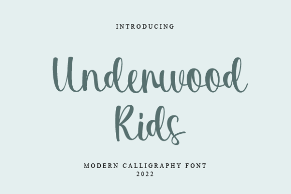 Underwood Kids: A Handwritten Font That Brings Warmth to Branding